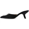 Journee Collection Womens Rishie Slip On Kitten Heel Mule Pump