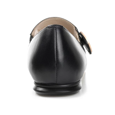 Journee Signature Womens Genuine Leather Emerence Loafer Pointed Toe Slip On Flats 4 Journee Signature Womens Genuine Leather Emerence Loafer Pointed Toe Slip On Flats - Image 2