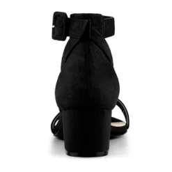 Allegra K Women's Ankle Strap Block Low Heel -Noble Heels GUEST 0298bc9f 443f 42a2 954f f7295e3fb881