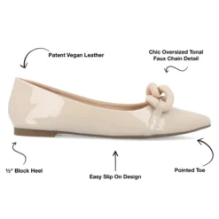 Journee Collection Womens Clareene Slip On Pointed Toe Ballet Flats -Noble Heels GUEST 02b6c79e 2e55 41d5 b1ec 13450e7126fe