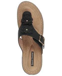 GC Shoes Narbone Flower Comfort Slide Wedge Sandals -Noble Heels GUEST 03449f79 f0a6 4f90 b698 d7541e615a41