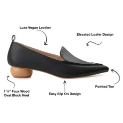 Journee Collection Womens Maggs Loafer Pointed Toe Slip On Flats -Noble Heels GUEST 04490dec 67e5 4976 88d1 5209a225e5df