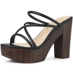 Allegra K Women's Platform Crisscross Strap Chunky Heel Slide Sandals 14 Allegra K Women's Platform Crisscross Strap Chunky Heel Slide Sandals -Noble Heels GUEST 04c1fe94 fbbb 439b 8194 9e119b8127b3