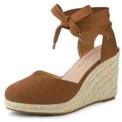 Allegra K Women's Closed Toe Espadrilles Wedges Tie Up Wedge Sandals -Noble Heels GUEST 04f4405d 2267 4edd ae0f 1ac1e52c44d0
