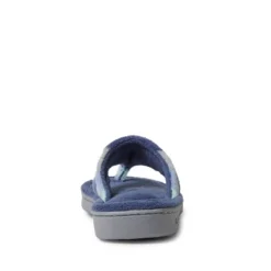 Dearfoams Women's Melanie Colorblocked Microfiber Terry Thong Slipper -Noble Heels GUEST 0580ae54 9083 478b a885 6271e3406780