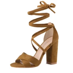 Allegra K Women's Crisscross Front Block Heeled Lace Up Sandals 25 Allegra K Women's Crisscross Front Block Heeled Lace Up Sandals -Noble Heels GUEST 082c42e6 d938 4d10 900a 28dd5a08bab8