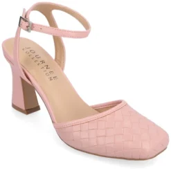 Journee Collection Womens Moriah Embossed Ankle Strap Square Toe Pumps -Noble Heels GUEST 0b908797 cb02 4612 abef b2ca8d3e652b