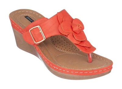 GC Shoes Flora Flower Comfort Slide Wedge Sandals 18 GC Shoes Flora Flower Comfort Slide Wedge Sandals - Image 16