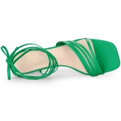 Perphy Square Toe Strappy Lace Up Kitten Heels Sandals For Women -Noble Heels GUEST 0dc6d267 538e 4bcd 8781 fec1704aa832