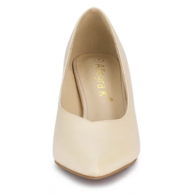 Allegra K Women's Pointed Toe Low Kitten Heel Dress Pumps 4 Allegra K Women's Pointed Toe Low Kitten Heel Dress Pumps - Image 2