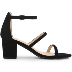 Allegra K Women's Open Toe Strappy Chunky Heels Sandals -Noble Heels GUEST 1084bedc 04bb 4bbe a3ec 40e1a607b777