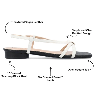 Journee Collection Womens Bridget Sling Back Low Block Heel Sandals 9 Journee Collection Womens Bridget Sling Back Low Block Heel Sandals - Image 7