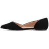 Journee Collection Womens Ester Slip On Pointed Toe D'Orsay Flats