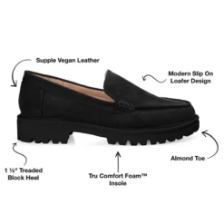 Journee Collection Womens Erika Loafer Almond Toe Slip On Flats -Noble Heels GUEST 12396036 dab4 4bf1 8674 1af9fd704d66