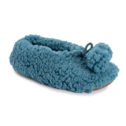 MUK LUKS Women's Moisturized And Infused Ballerina Slipper Sock -Noble Heels GUEST 146d78a1 5865 41b4 920e ebff60734b7f