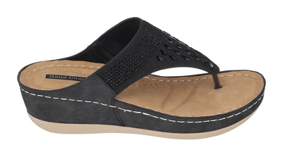 GC Shoes Kiara Embellished Comfort Slide Wedge Sandals 3 GC Shoes Kiara Embellished Comfort Slide Wedge Sandals