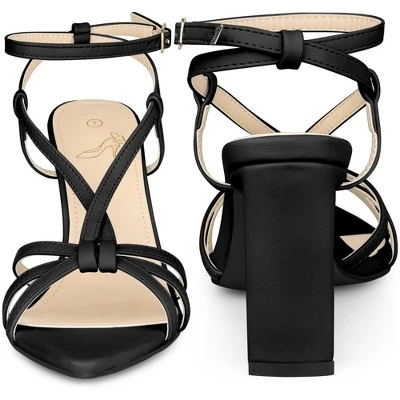 Perphy Pointed Toe Slingback Chunky Heel Sandals For Women 3 Perphy Pointed Toe Slingback Chunky Heel Sandals For Women