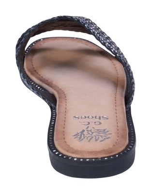 GC Shoes Janell Knotted Woven Slide Flat Sandal 4 GC Shoes Janell Knotted Woven Slide Flat Sandal - Image 2