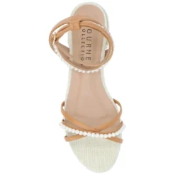 Journee Collection Womens Tulsi Faux Pearl Ankle Strap Covered Block Heel Sandals -Noble Heels GUEST 19fbd163 4fb3 4115 9a75 8c4c137fd41d