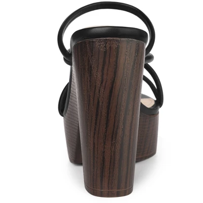 Allegra K Women's Platform Crisscross Strap Chunky Heel Slide Sandals 4 Allegra K Women's Platform Crisscross Strap Chunky Heel Slide Sandals - Image 2