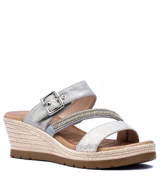GC Shoes Monica Embellished Comfort Slide Wedge Sandals 9 GC Shoes Monica Embellished Comfort Slide Wedge Sandals - Image 7