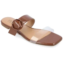 Journee Collection Womens Jeysha Tru Comfort Foam Slip On Slide Flat Sandals -Noble Heels GUEST 1bd3a45b c42f 4e56 92e2 f2d28201b109