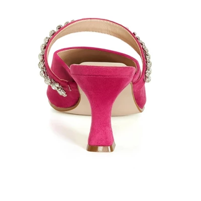 Women's WIDE FIT Paisley Heel - Hot Pink | AVENUE 4 Women's WIDE FIT Paisley Heel - Hot Pink | AVENUE - Image 2