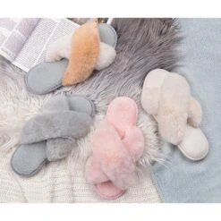 RockDove Women's Adeline Cross-Band Faux Fur Slide Slipper 17 RockDove Women's Adeline Cross-Band Faux Fur Slide Slipper -Noble Heels GUEST 1d4a628c b7f9 4a71 bab4 4e4235e25df9