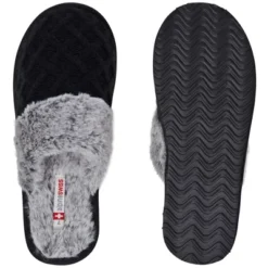 Alpine Swiss Grace Womens Cable Knit Memory Foam Scuff Slippers -Noble Heels GUEST 1ebbc0cf ea2b 4ae0 bcb4 9d721c5846e4