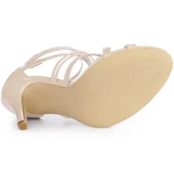 Allegra K Women's Open Toe Strappy Stiletto Heel Lace Up Sandals -Noble Heels GUEST 1ec3f92d 20cf 41d4 a1c2 9fca05b88167