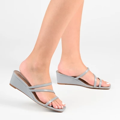 Journee Collection Womens Takarah Crossover Strap Slip On Wedge Sandals 10 Journee Collection Womens Takarah Crossover Strap Slip On Wedge Sandals - Image 8