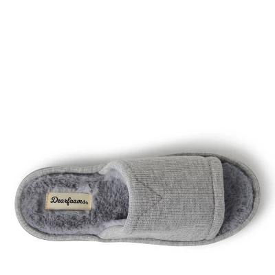 Dearfoams Womens Demi Rib Knit Slide 6 Dearfoams Womens Demi Rib Knit Slide - Image 4