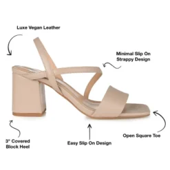 Journee Collection Womens Lirryc Open Toe Mid Block Heel Pumps -Noble Heels GUEST 230e469f bd37 4db2 99c5 21f9fe13e15d