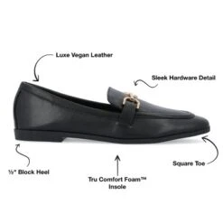 Journee Collection Womens Mizza Tru Comfort Foam Loafer Slip On Square Toe Flats -Noble Heels GUEST 272c1024 1af0 4850 be9d 6b87fb64252b