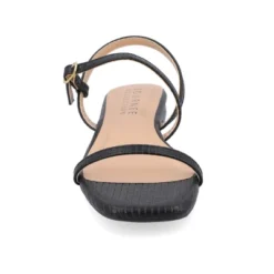 Journee Collection Womens Crishell Textured Material Sling Back Stacked Heel Sandals -Noble Heels GUEST 274f1a6c bac6 4779 8b0a f2f56ed8cc04