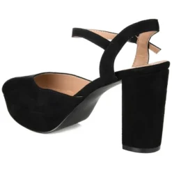 Journee Collection Womens Roslynn Almond Toe High Block Heel Pumps -Noble Heels GUEST 28aa10d1 7c96 4489 acac 700cb34aac8b