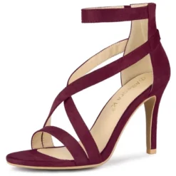 Allegra K Women's Zipper Ankle Strap Stiletto Sandals 23 Allegra K Women's Zipper Ankle Strap Stiletto Sandals -Noble Heels GUEST 2a1b0b5c bd6a 42d2 ba7b a6ccf11c0229