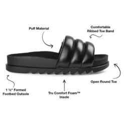 Journee Collection Womens Lazro Tru Comfort Foam Slide Flat Sandals -Noble Heels GUEST 2b9c5553 5bb1 4901 8f90 74a5b5435fcb