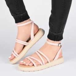 Journee Collection Womens Palomma Tru Comfort Foam Ankle Strap Flat Sandals -Noble Heels GUEST 2f0e43ad ebf1 4ad8 80fe 6e87e1b41f80