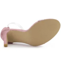 Allegra K Women's Open Toe Clear Ankle Strap Stiletto Heel Sandals -Noble Heels GUEST 30924392 d148 4ade 8160 5af4a7e90fbe