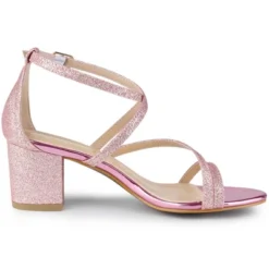 Allegra K Women's Glitter Crisscross Strap Chunky Sandals 20 Allegra K Women's Glitter Crisscross Strap Chunky Sandals -Noble Heels GUEST 359f0759 50e8 4f54 a53a 7ef246c3ddc5