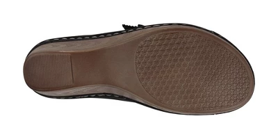 GC Shoes Selly Cross-Strap Flower Comfort Slide Wedge Sandals 6 GC Shoes Selly Cross-Strap Flower Comfort Slide Wedge Sandals - Image 4