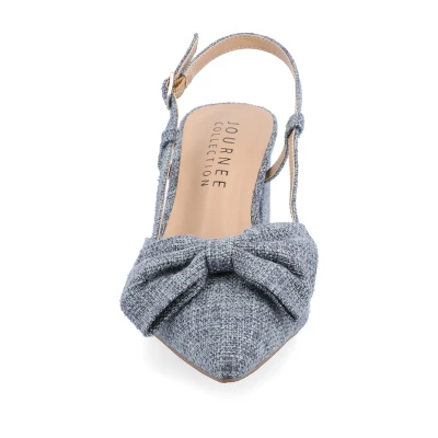 Journee Collection Womens Tailynn Sling Back Block Heel Pumps 7 Journee Collection Womens Tailynn Sling Back Block Heel Pumps - Image 5
