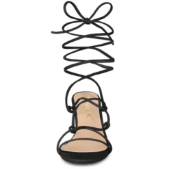 Allegra K Women's Lace Up Strappy Stiletto Heel Sandals