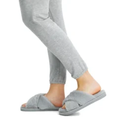 Jessica Simpson Womens Cross Band Plush Slide Slipper Slide -Noble Heels GUEST 394c427f e6a8 4d9f 88f9 91dea921475a