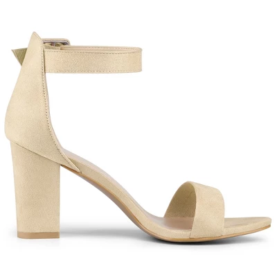 Perphy Women's Ankle Strap Open Toe Chunky High Heels Sandals 7 Perphy Women's Ankle Strap Open Toe Chunky High Heels Sandals - Image 5