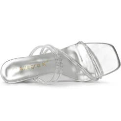 Allegra K Women's Rhinestone Strappy Kitten Heel Slide Heels Sandals 15 Allegra K Women's Rhinestone Strappy Kitten Heel Slide Heels Sandals -Noble Heels GUEST 3e3d7081 fad3 474f ac53 97e71b61fa22