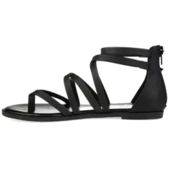Journee Collection Womens Zailie Tru Comfort Foam Gladiator Flat Sandals