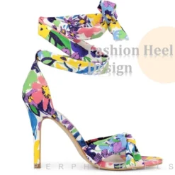 Perphy High Heel Printed Twist Lace Up Stiletto Heels Sandals For Women -Noble Heels GUEST 40a9a779 f8be 47fa 970b ffbcba3f0f0d