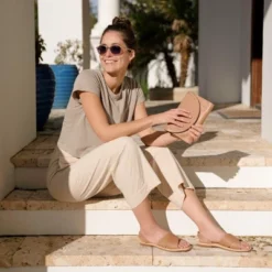 Nisolo Sustainable Women's All-Day Cross Strap Sandal -Noble Heels GUEST 4216912f b9d7 46ce 912a 5dcf302a7b46